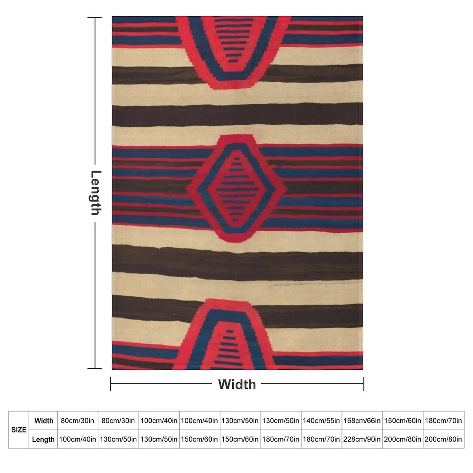 Indigenous Designs I Chief's blanket Navajo Weavings Throw Blanket couch cozy soft plush fuzzy picnic outdoor blanket