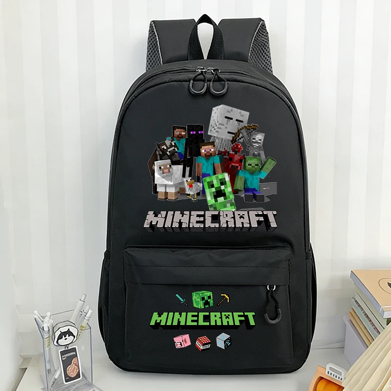 

Minecrafted Backpacks Game Large Capacity Schoolbags Cartoon Fashion Shoulders Bags Boys Girls Stationary Supplies Birthday Gift