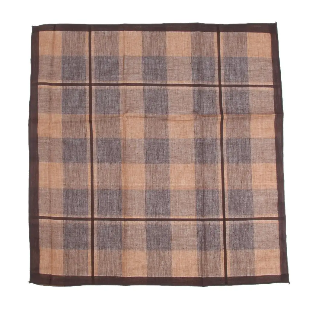 12 Pieces Retro Soft Men's Plaid Cotton Pocket Handkerchief Pocket Hankies