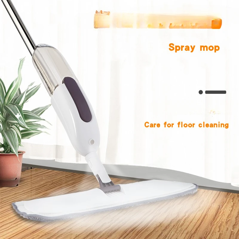 Magic Spray Mop Wooden Floor with Reusable Microfiber Pads 360 Degree Handle Home Windows Kitchen Mop Sweeper Broom Clean Tools