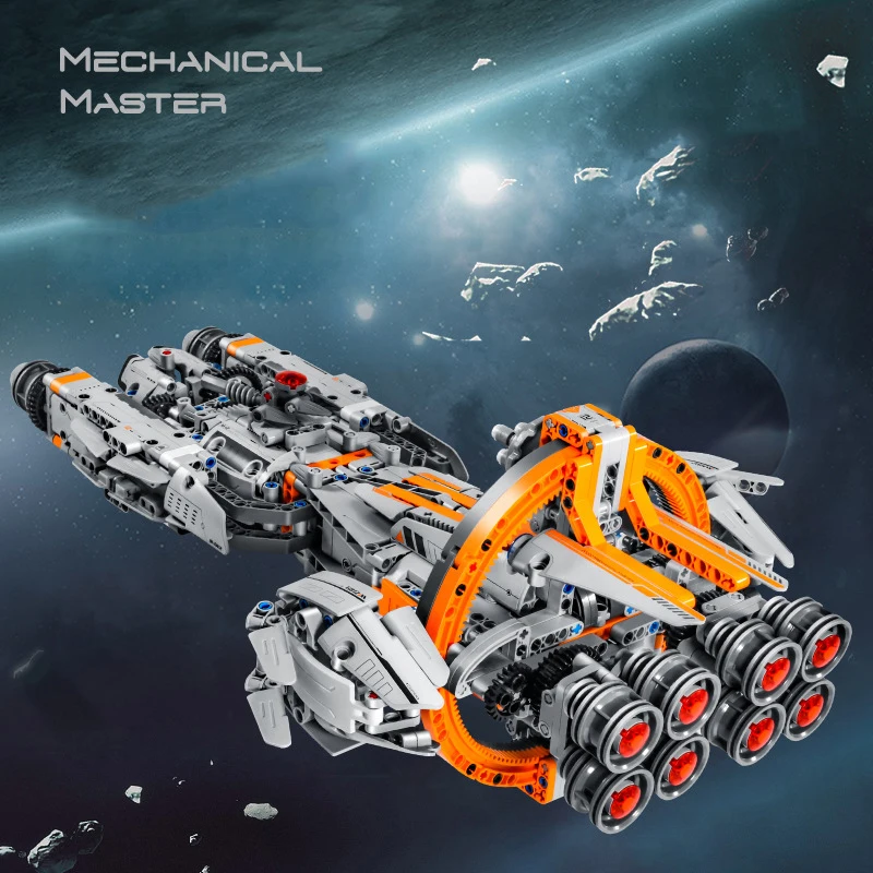 Technical Space War Super Warship Vehicle Building Block Galactic Warship Mechanical Bricks MOC Toys Collection For Boys Gifts