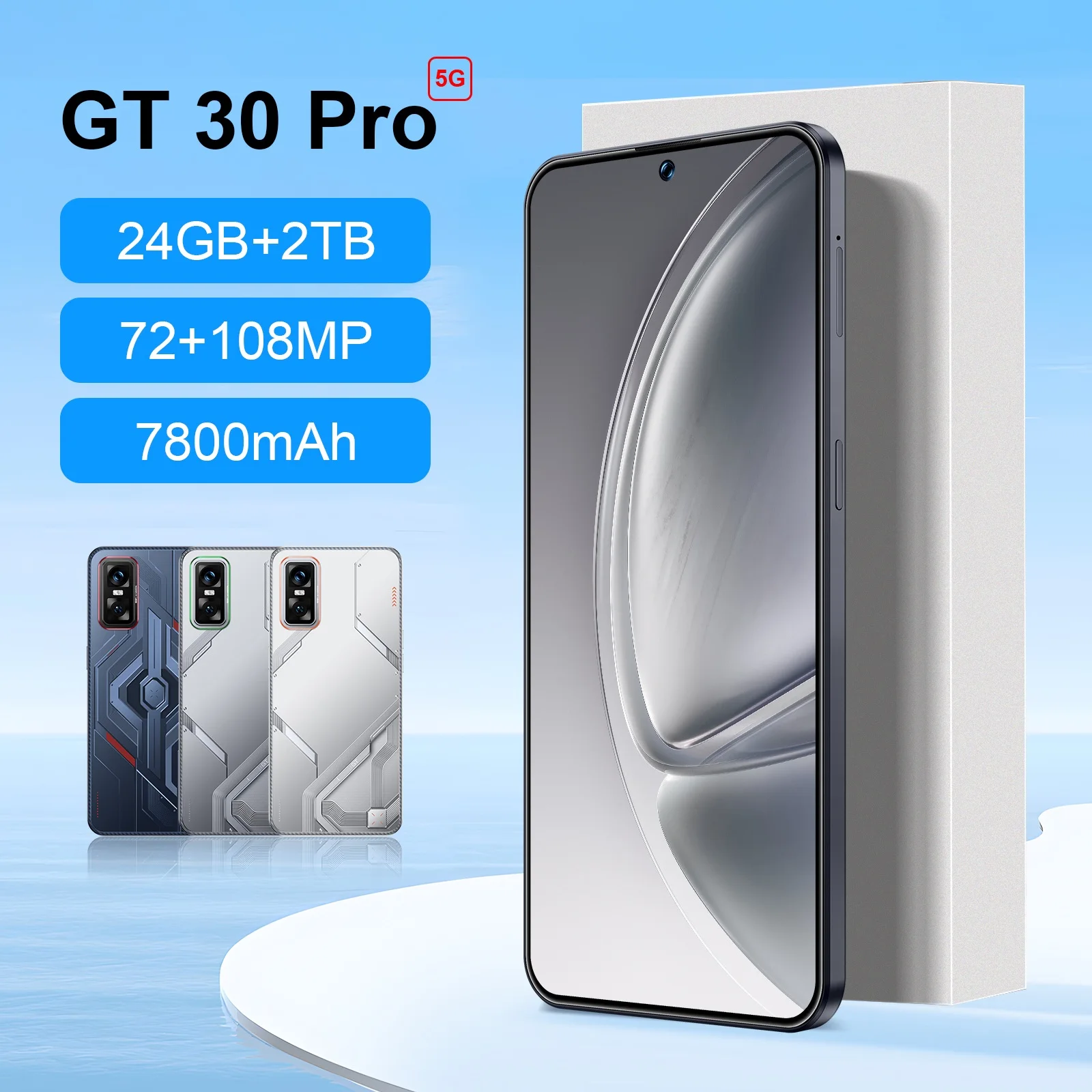 

HOT 2025 New PAD GT 30 Pro 7.3HD Global Edition Original Smart Dual Card 7800mAh Battery TABLETI
