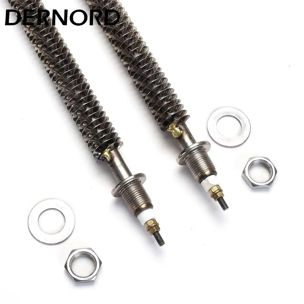 سخان أنبوبي ذو زعانف من النوع U من DERNORD M18 عنصر تسخين الهواء 304SS 500 وات/800 وات/1 كيلو وات/1.2 وات/1.5 كيلو وات