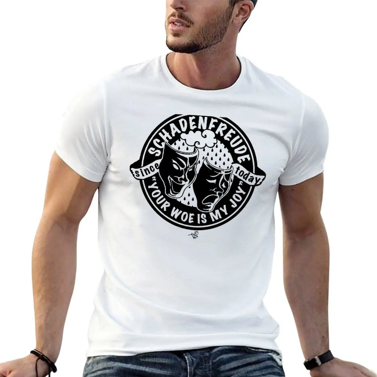 

Original Schadenfreude logo by Tai's Tees T-Shirt t shirts for man cotton soft cotton t shirts high quality T-Shirt