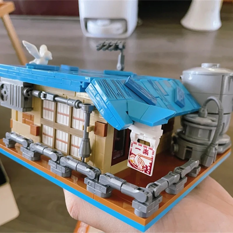 keeppley Naruto building blocks Ramen Ichiraku assembled model Sasuke Kakashi figure difficult DIY toy birthday gift