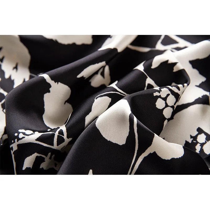 Pantalones informales finos de pierna ancha para mamá, pantalones de mujer con estampado Floral de ocio de verano de mediana edad, corte recto de cintura alta, nueve puntos