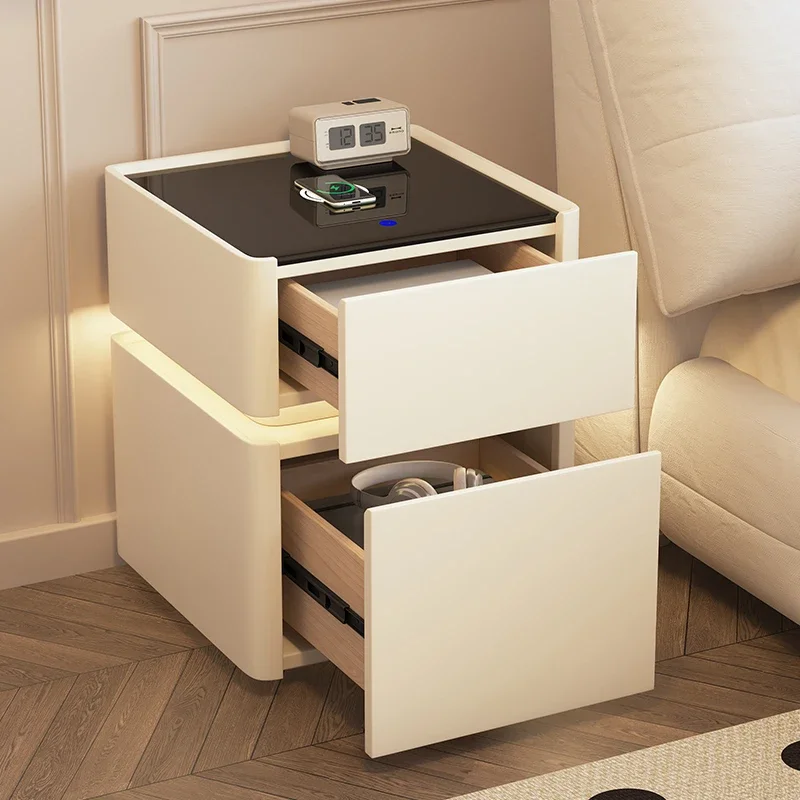 Living Room Nightstands Drawers Comfortable Wooden Economic Writing Desk Smart Bedside Table Unique Nachttisch Furniture