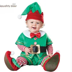 Santa Claus Elf Dress Show Christmas Tree Dress Baby Park Jumpsuit Elk Snowman Modeling Clothing