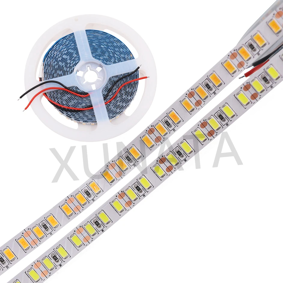 Ultra jasny SMD 5730 5630 LED Strip DC 12V 120 Leds/M ciepłe/naturalna biel elastyczne taśma wstążkowa sznur oświetleniowy do wystroju domu 5M