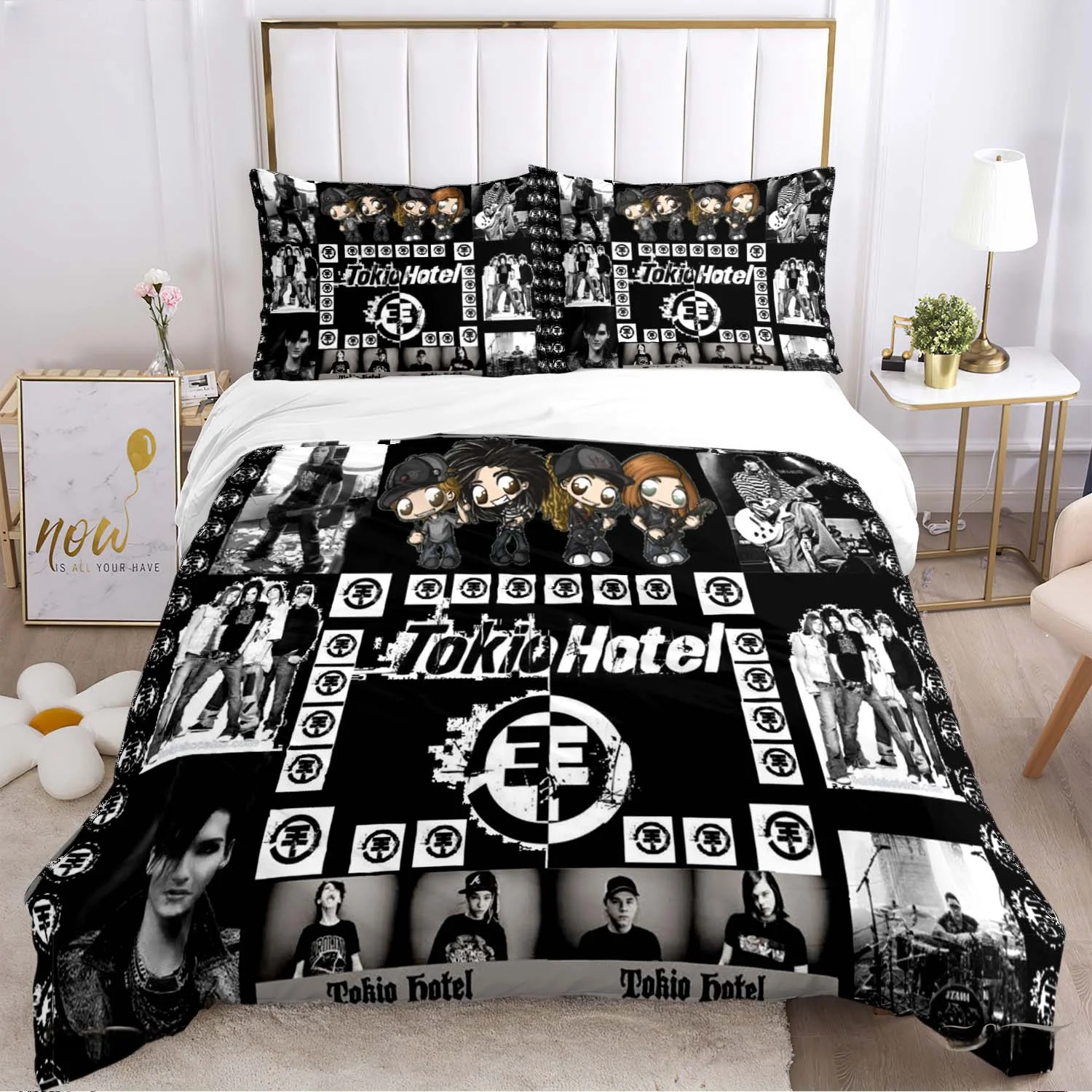 Tokio Hotel 3d Printing Rock Band All Season Duvet Cover Bedding sets Soft Quilt Cover and Pillowcases Single_Double_Queen_King