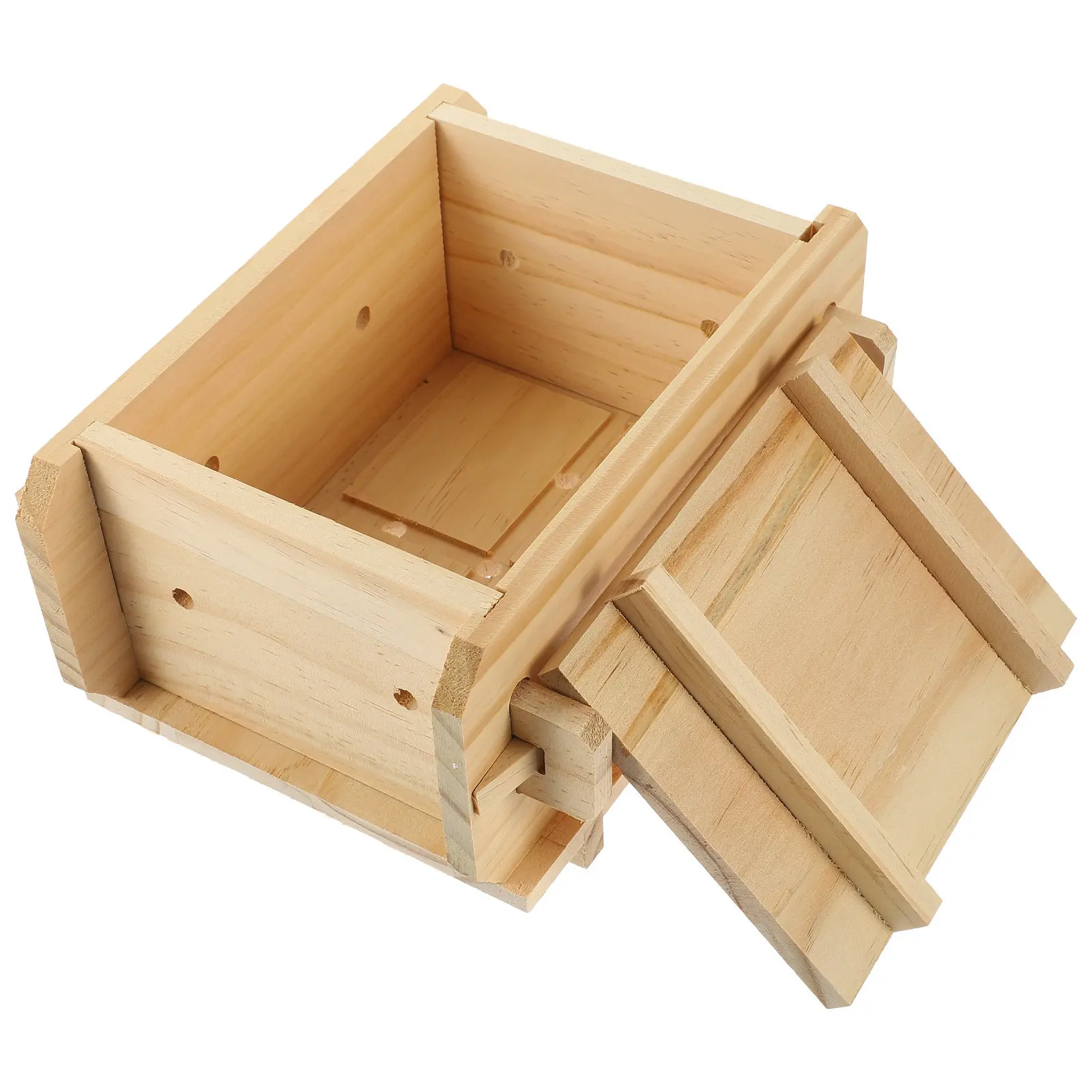 Rice Shaper Tofu Press with Drainage System Cheese Mold for Making Wooden Maker