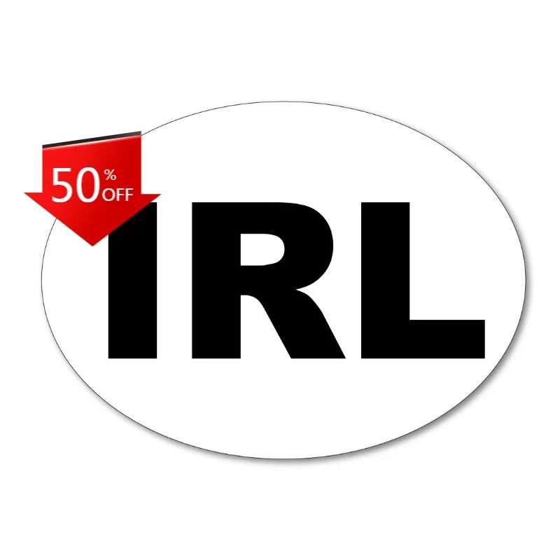 

Irl - Ireland Car Stickers White Oval Flag Car Van Decal Sticker Laptop Rv Camper Windows Windshield