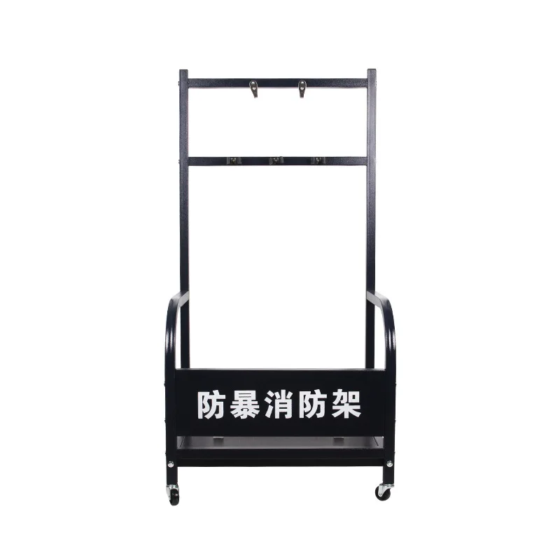 Mobile Riot Gear Rack Security Equipment Rack Security Fire  Riot Gear Rack with Wheels