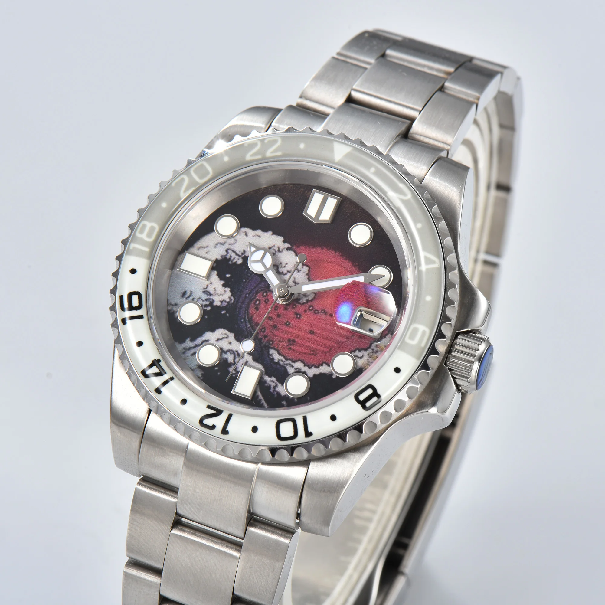 Orologio da uomo di lusso da 40 mm Orologio NH35 Orologio con luce notturna completa Orologio impermeabile con vetro zaffiro Orologio meccanico con movimento automatico