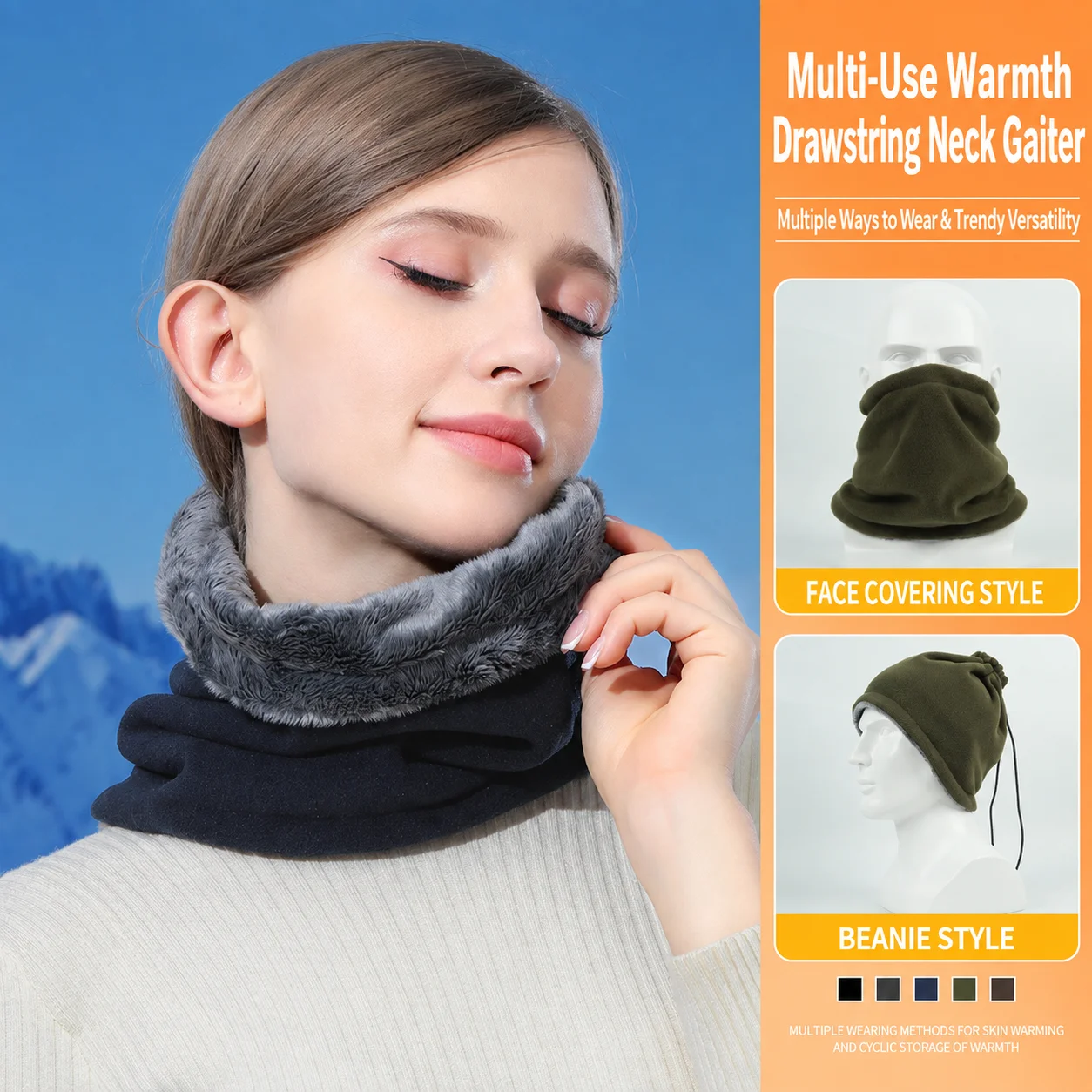 Outdoor Scarf Lightweight Draw - Neck Gaiter Fleece review and price