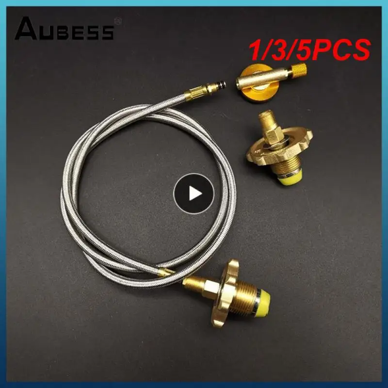 1/3/5PCS Brass Fitting R410A Adapter Charging Hose Pump for Refrigerant HVAC Mini Split Air Conditioners 1/4 Male to 5/16 Female