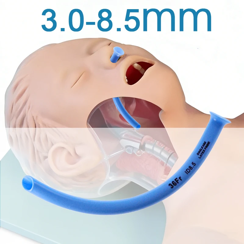 

Presdts12pcs/11pcs/8pcs/4pcs Disposable Nasopharyngeal Airway 3.0-8.5mm Medical Nasal Airway Pharyngeal Duct Health Care Tools