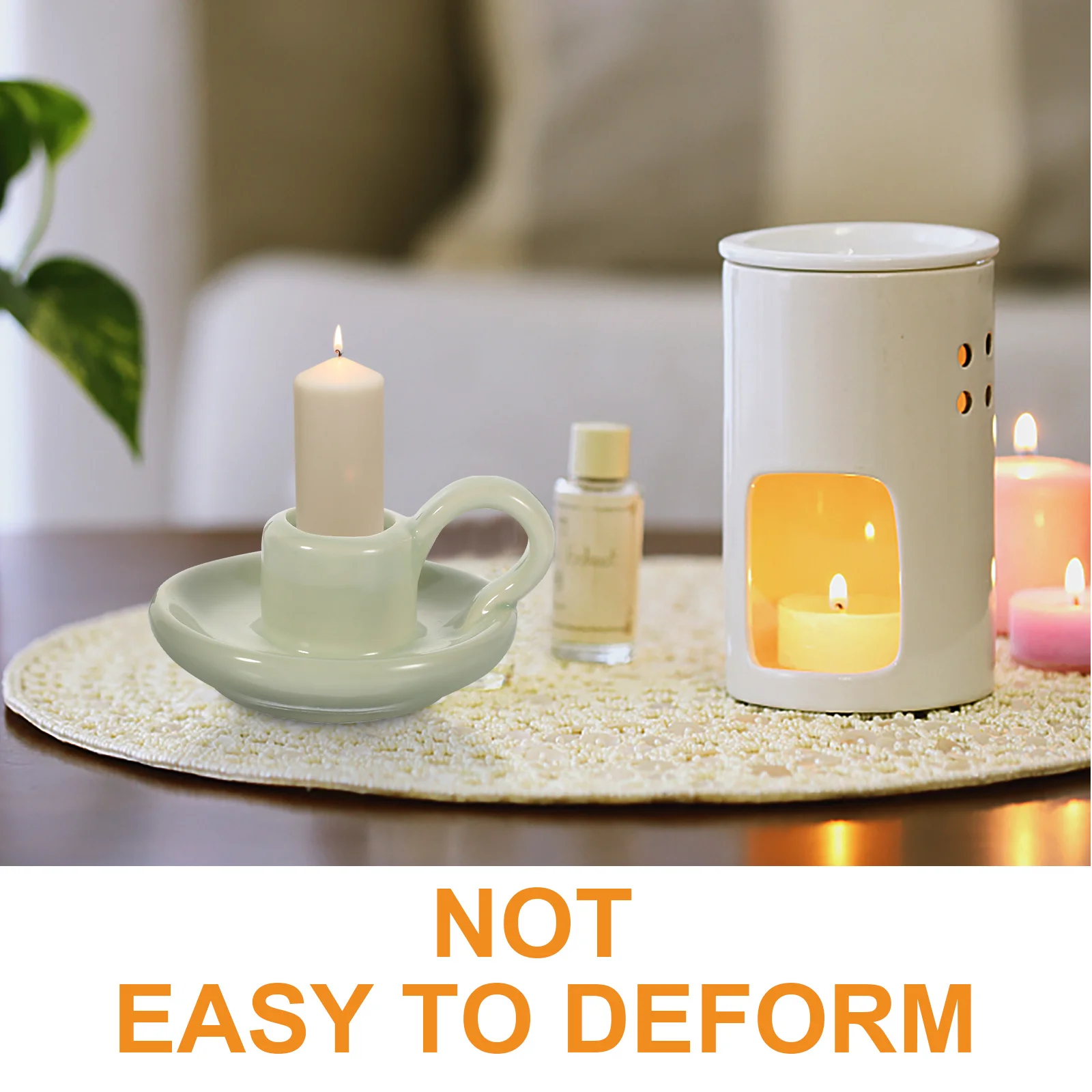 

2Pcs Ceramic Holder Wedding Party Modern Style Table Centerpiece Decoration for Home Candlestick Holders