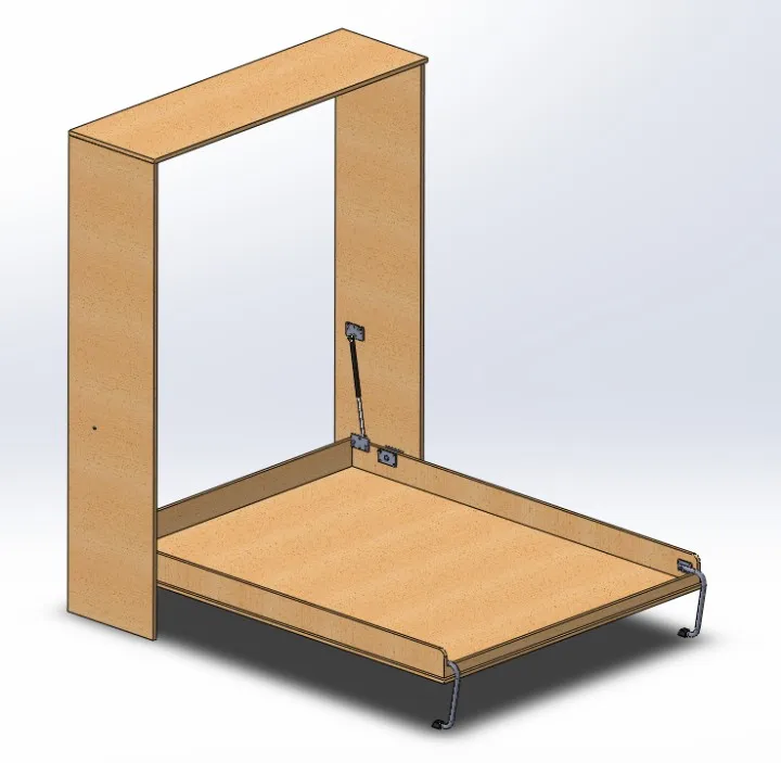 Nowoczesny design Mocna konstrukcja Oszczędność miejsca Łóżko Murphy z mechanizmem sprężyn gazowych Zestaw Kiy DIY do sypialni