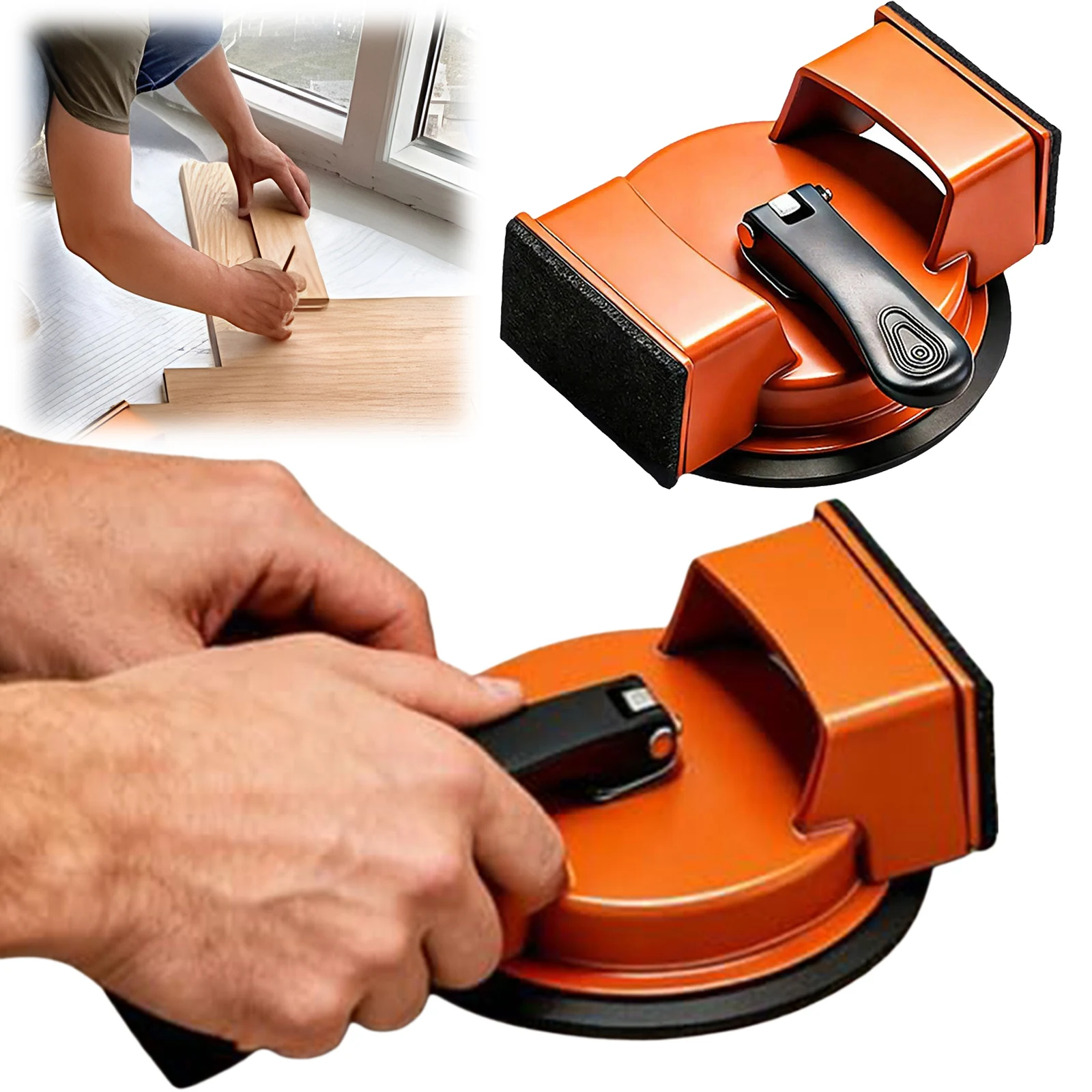 

Laminate Flooring Tools Heavy Duty Suction Cup Plank Grabber Floor Joint Repair Tool for Vinyl Wood Laminate Floors(No Hammer)