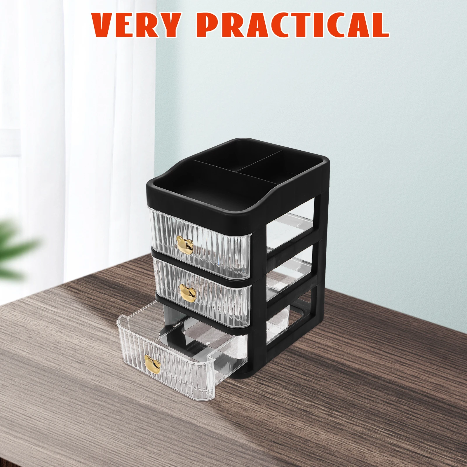 

Desktop Storage Box Drawer ganizer Plastic Drawers Makeup Countertop Student Multifunctional Stackable Skincare Vanity