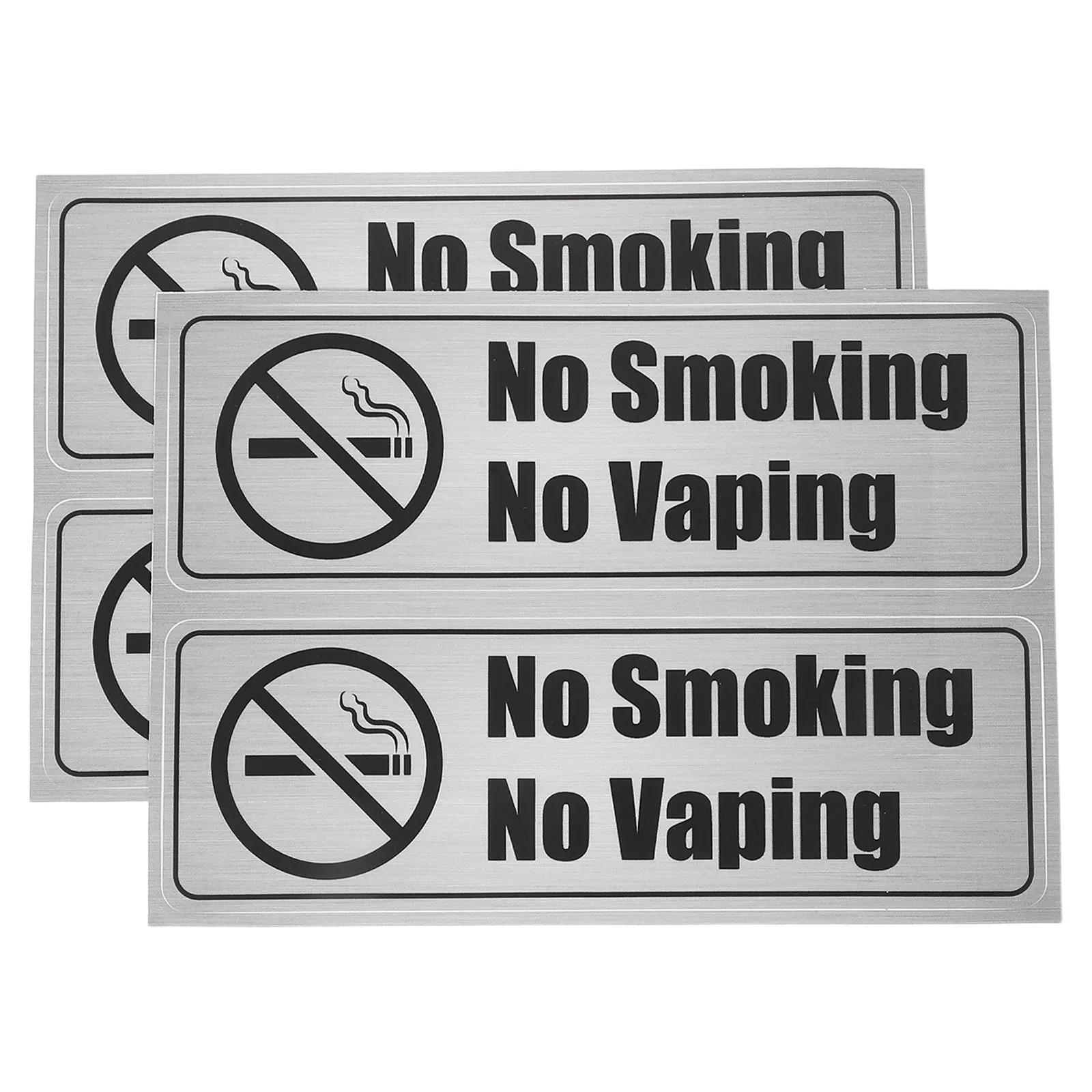 4Pcs No Smoking Stickers PVC Waterproof Adhesive Office Business Indoor Outdoor No Smoking Sign for Public Places Warning Sign