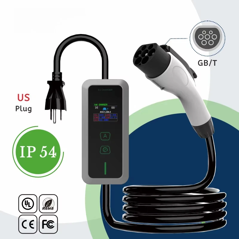 New 7KW NACS/ AC EV Charger with IP67 110V-240V 5M Cable for Chinese Electric Cars (Xpeng BYD)