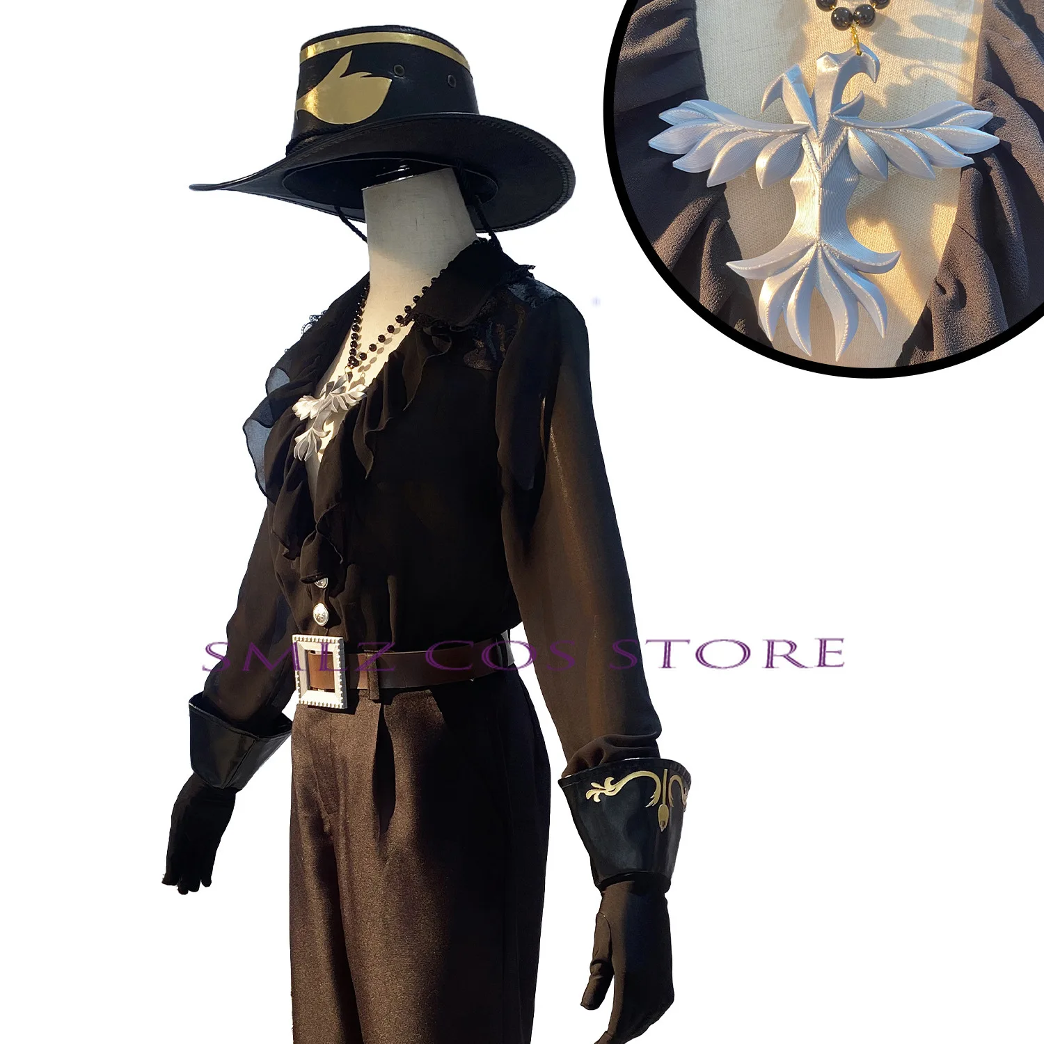 Disfraz de Cosplay de Norton Campbell del Juego Identity V, Conjunto de Peluca y Ropa de Prospector para Hombre, Uniforme con Sombrero de Tulipán Negro