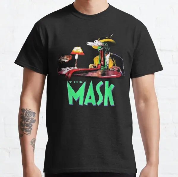 The Mask Retro Movie T Shirts for Men Pure Cotton Vintage Funny T