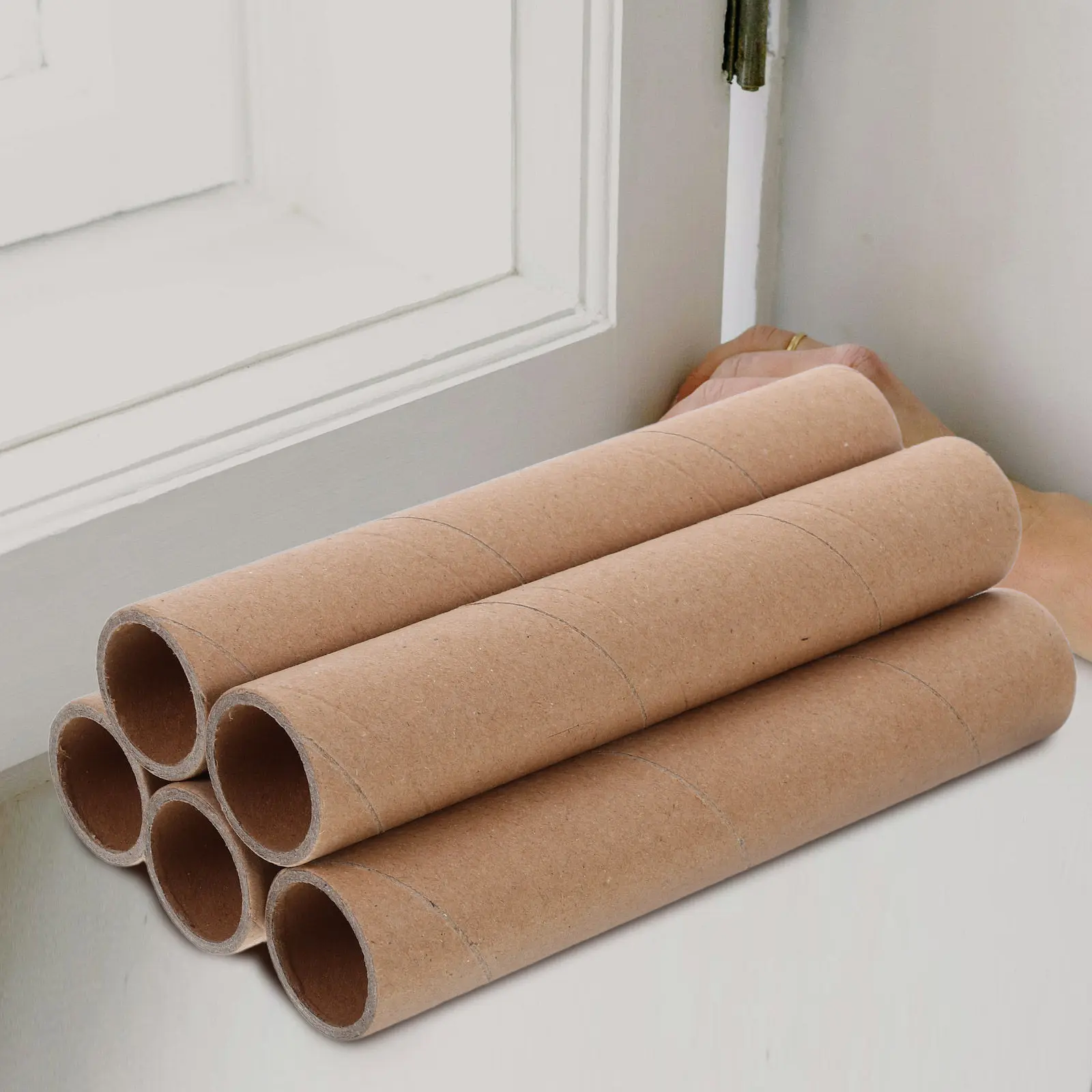 5Pcs Brown Kraft Paper Cardboard Cylinder Tubes Poster Roll Shipping Tube for Artists Collectors Professionals Protective Round