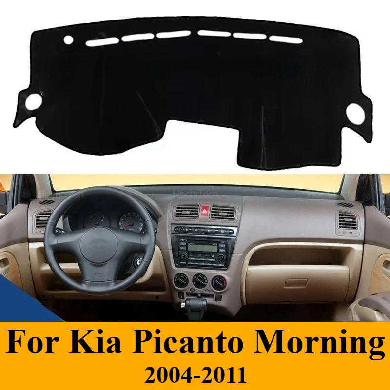 Anti-Rutsch-Matte Armaturenbrett-Abdeckung Sonnenschutz Dashmat Teppich Autozubehör für Kia Picanto Morning SA 2004-2011