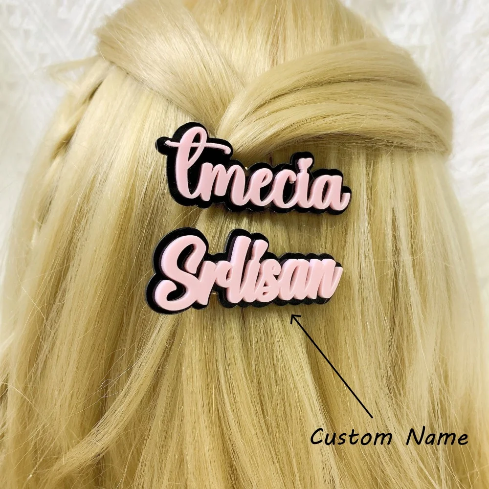 

Customized Name Hair Clip Personalized Acrylic Name Clip for Girls Women Hair Accessory Gifts Christmas Customization Gifts