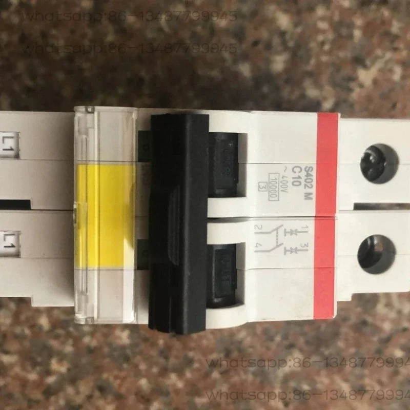 S402M-C10 Miniature Circuit Breaker, 2P 10A C Curve DIN Rail Mount Air Switch
