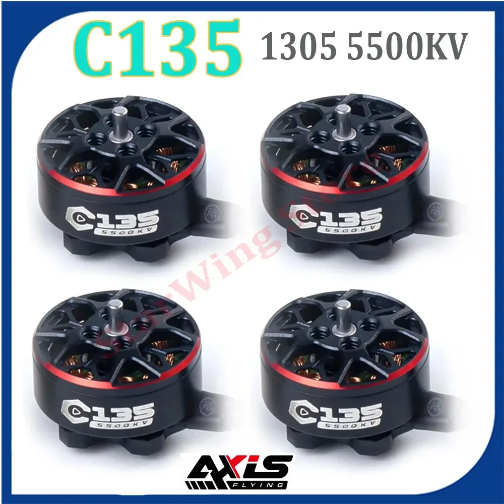 Axisflying C135 1305 5500KV FPV Brushless Motor 4S Lipo 1.5mm Shaft For RC 2.0inch Cinewhoop 2.5inch Toothpick FPV Drones