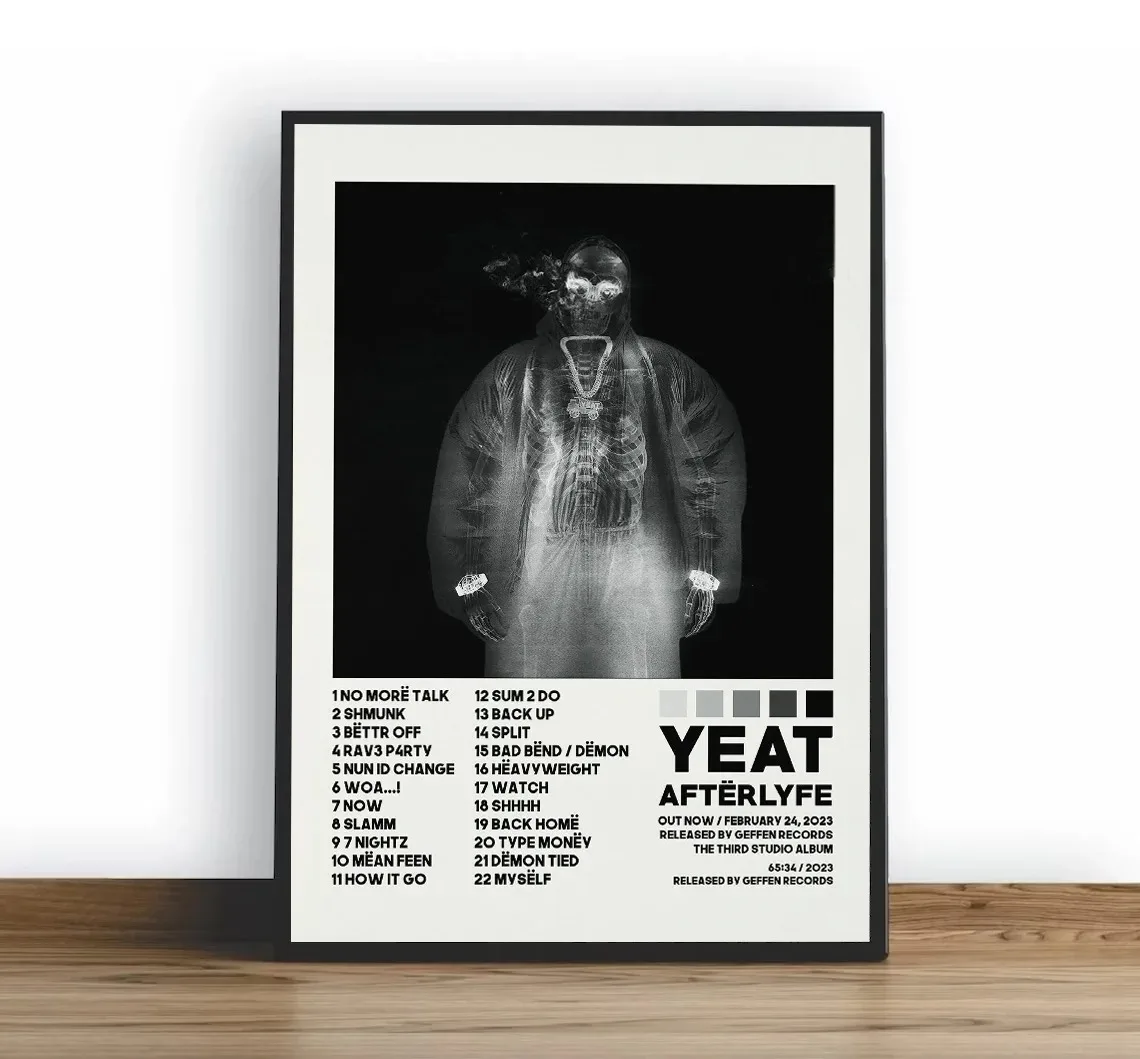 Yeat Posters 2093 AfterLyfe Up 2 Me Tracklist Music Album Poster Prints Canvas Painting Wall Art Picture Living Room Home Decor