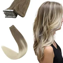 [Seamless] Ugeat Virgin Injection Tape Invisible Tape Ins Adhensive Hair Extensions Natural Straight PU Skin Weft Tape Hair