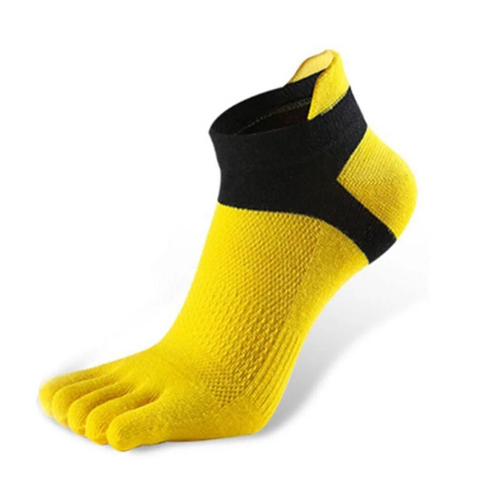 

Running Finger Socks Low Cut Classic Pure Sports Mens Cotton Toe Socks Solid Sport Men's Five Toe Cotton Socks Five Finger