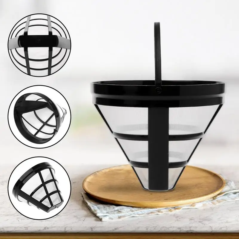 Reusable Coffee Filters Replacement Coffee Filter Reusable Refillable Basket Cup Style Brewer Tool Coffee Maker Accessories