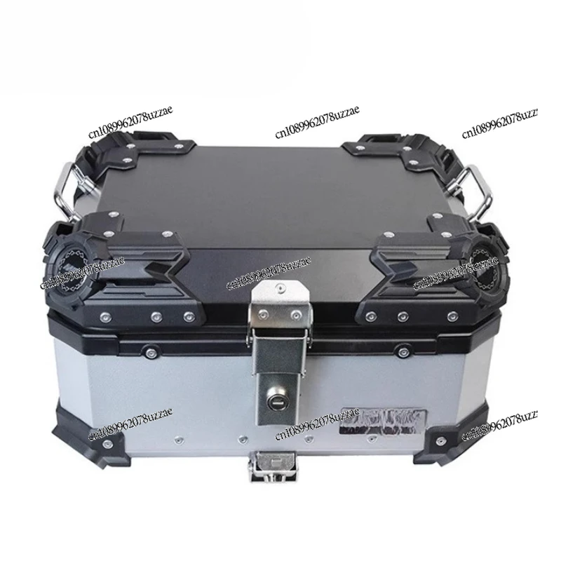 28L flacher schwarzer Motorrad-Kofferraum mit schneller Demontage aus Aluminiumlegierung, einfarbig, für Roller, Elektro-Fahrzeug-Kofferraum