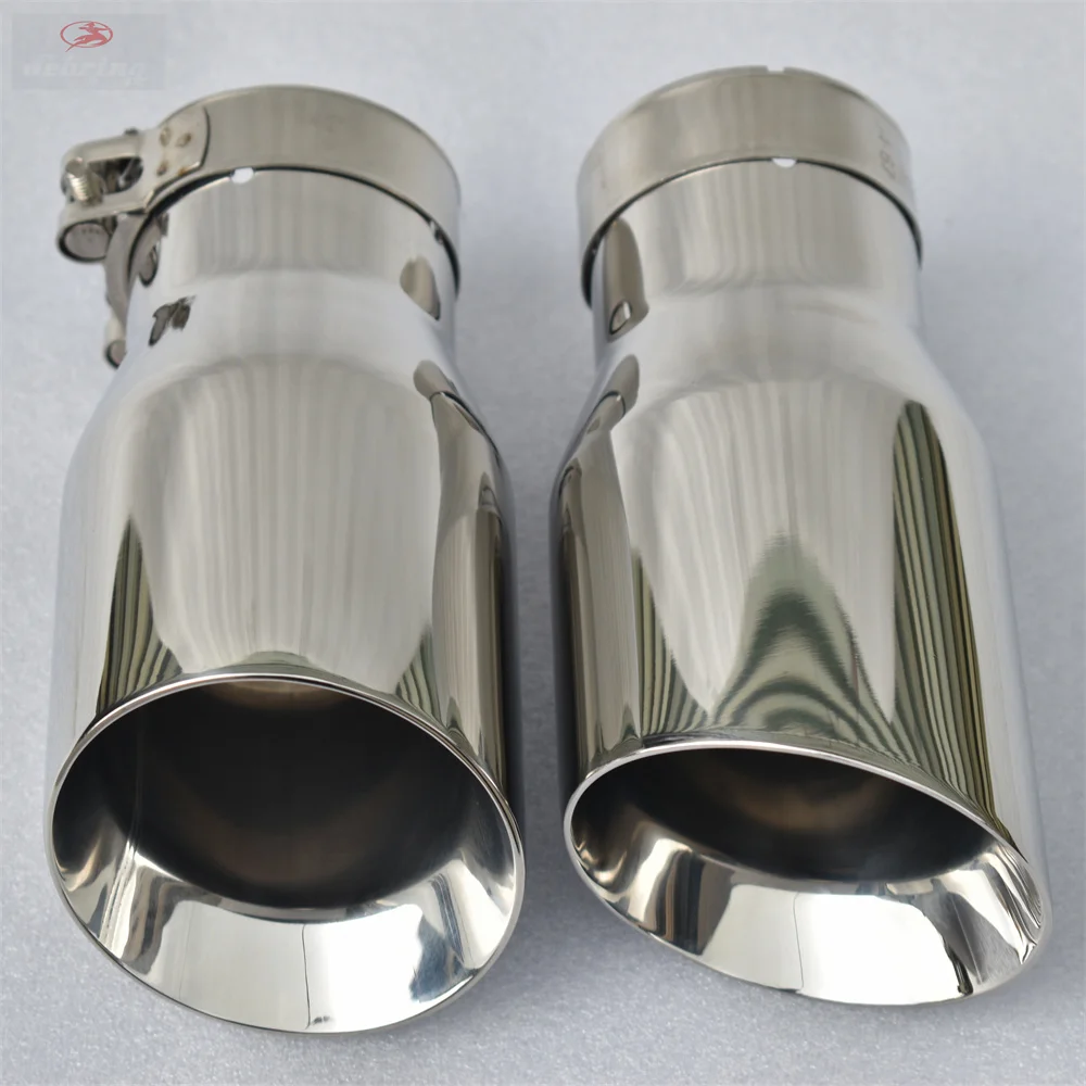 1pc Stainless steel Single The Bevel edge universal muffler tail throat Car modification Exhaust pipe ajax 2022 2023 h7