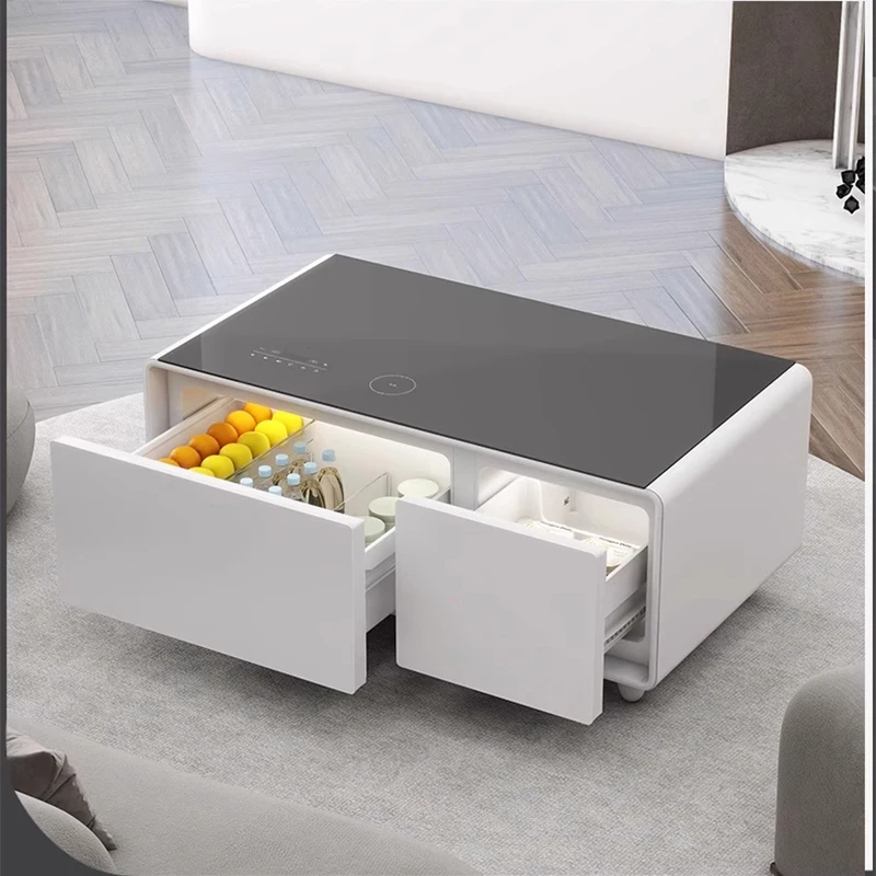 TB-90 Multi Functional Smart Coffee Table for Summer Frozen Small Refrigerator Gatherings Smart Table with Fridge