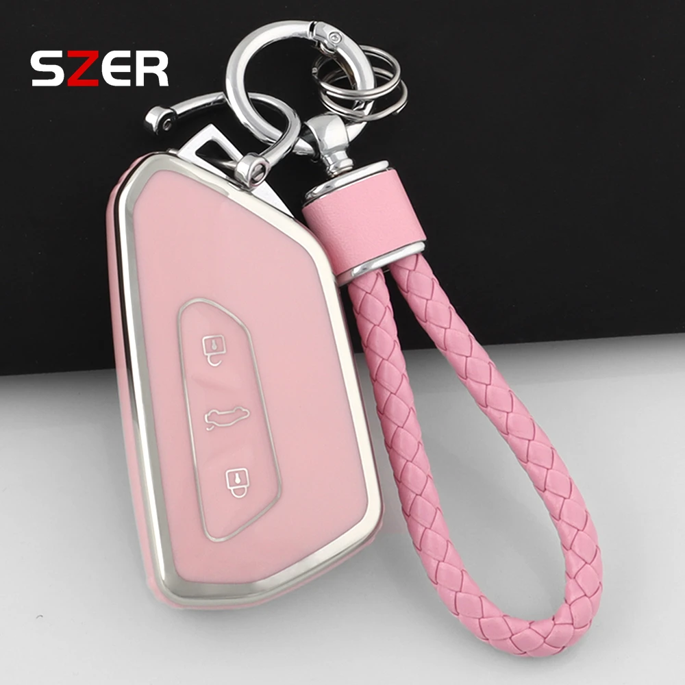 TPU Auto Schlüssel Fall Abdeckung Für VW Volkswagen Golf 8 MK8 ID.3 ID.4 Cupra Skoda Octavia A8 SEAT Leon MK4 2020 2021 Formentor Tarraco