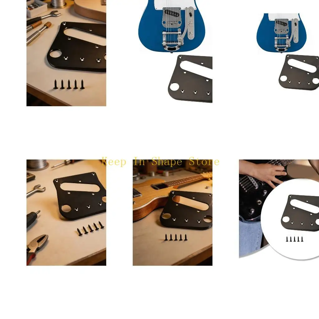 U1JC Guitar bridge plate replacement with metal build and slot opening