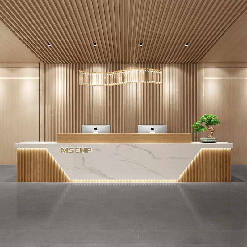 

Front Welcome Reception Desks Stands Elegant Promotion Business Shop Reception Desks Office Quality Drawers Bureau Furniture