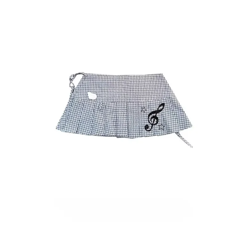 Y2k Goth Fairycore Plaid Pleated Fart Curtain One-piece Lace Up Slim Age Reduction Faldas Preppy Style Korea Ins Skirts