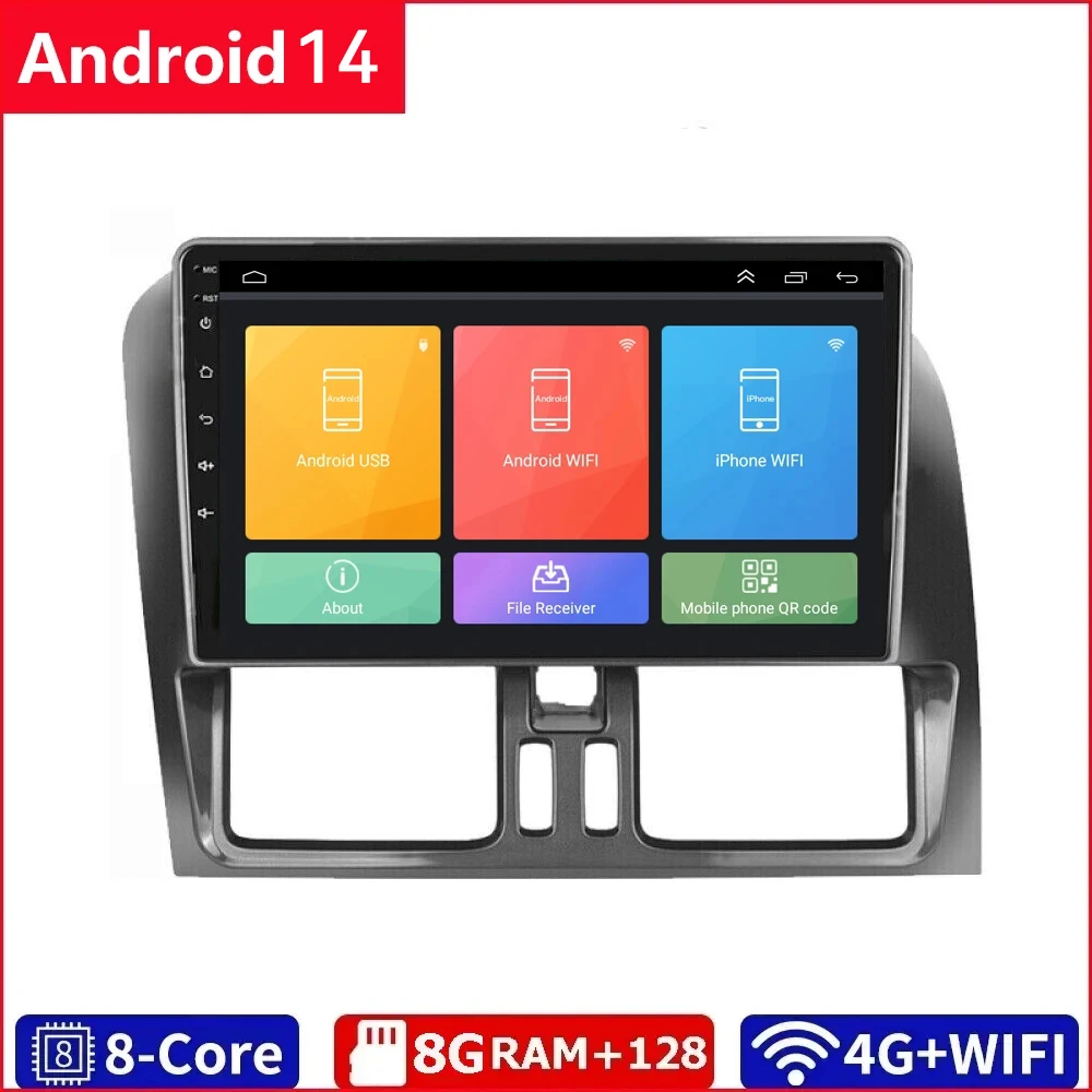 

9 INCH Car Radio Wireless CarPlay Android Auto Radio For Volvo XC60 2007 2010 2013 2014- 2017 Car Multimedia GPS 2 Din Autoradio