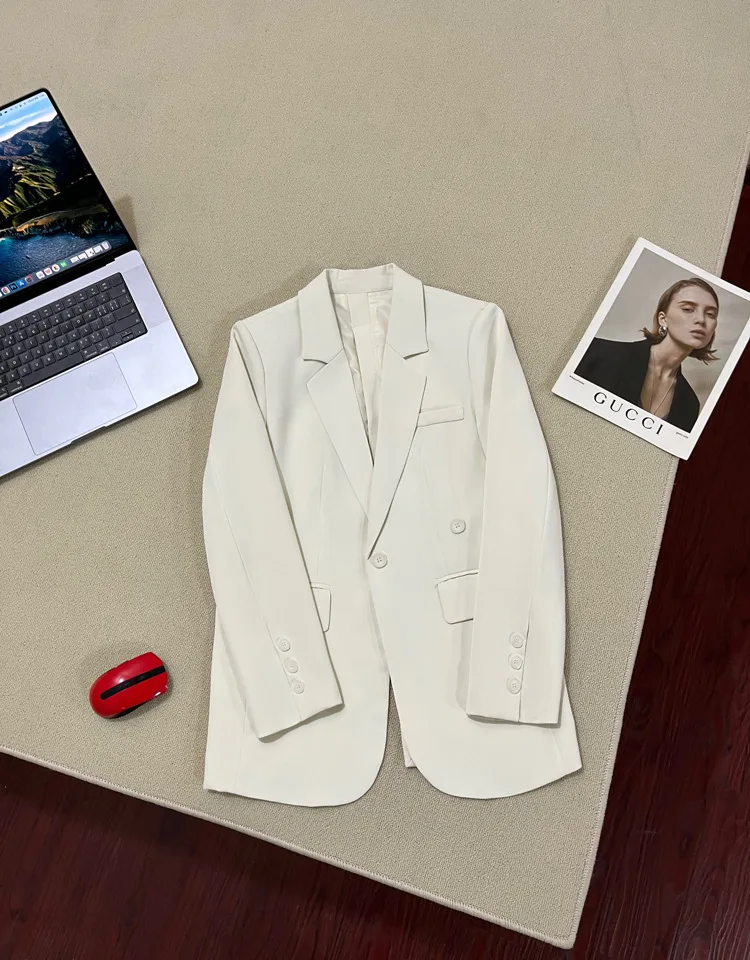 Spring jacket 2023 clothes casual loose blazer suit women long sleeve coat female