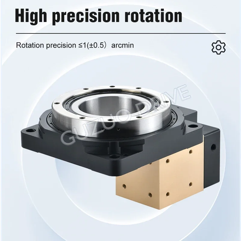 Mesa giratoria de eje hueco Guzuo ZTN130, actuadores de caja de cambios planetaria de 130mm para equipos ópticos, reemplaza el Motor DD