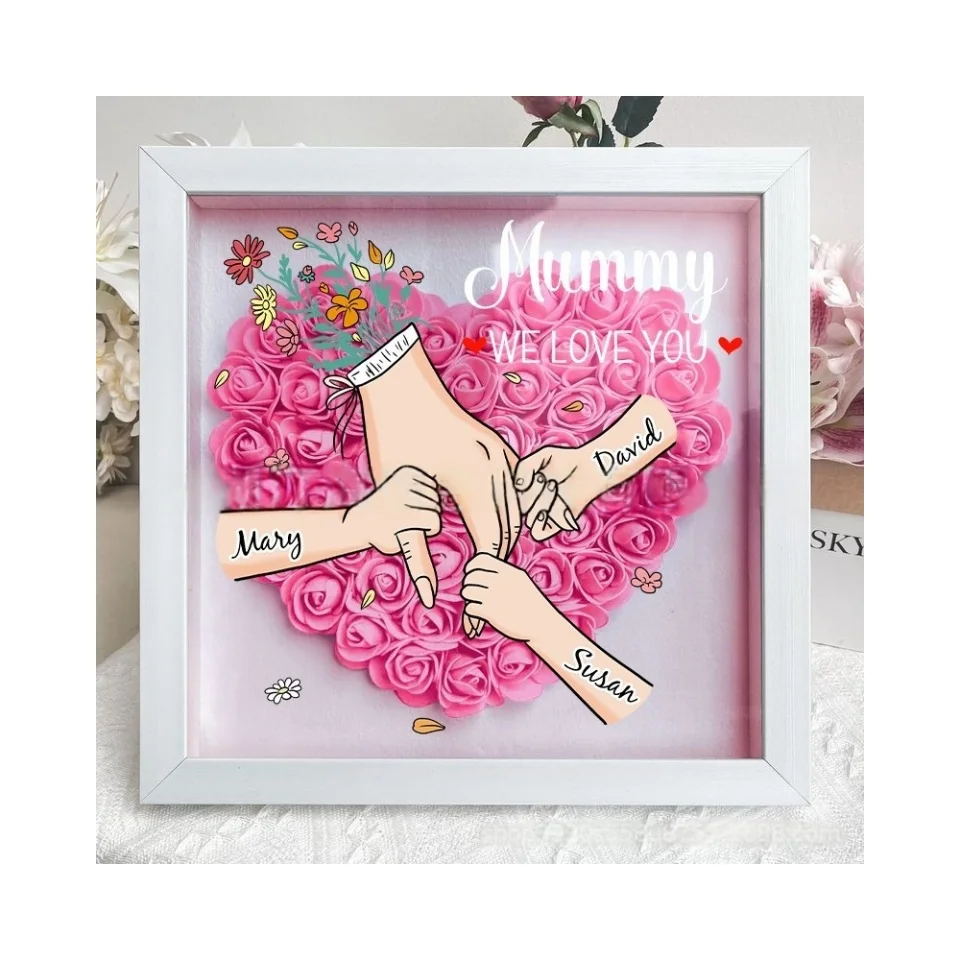 Gift Mother's Day Gift Simple Photo Frame Wooden Ornaments Flower Decorationbedroom