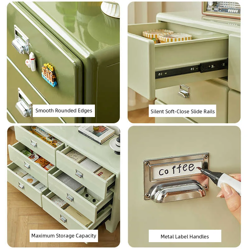 Hoogwaardig decoratief nachtkastje met lade Stalen nachtkastje voor slaapkamermeubilair